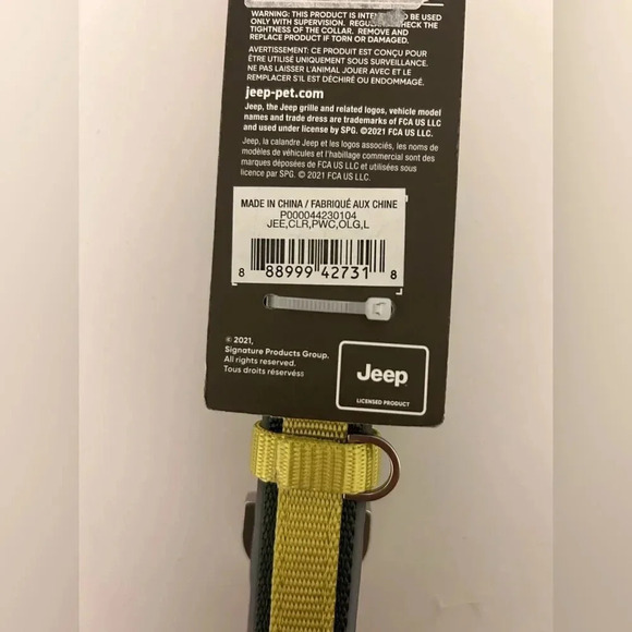 Jeep Slick Rock Rubber Dog Collar Large L Waterproof Collar Green - Picture 4 of 5